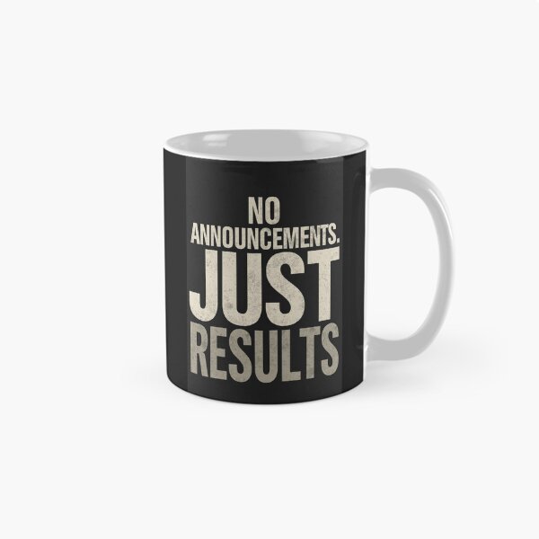 Item preview, No Announcements Just Results Wall Art | Discipline Mindset Poster | Minimalist Print designed and sold by NatureNinja.