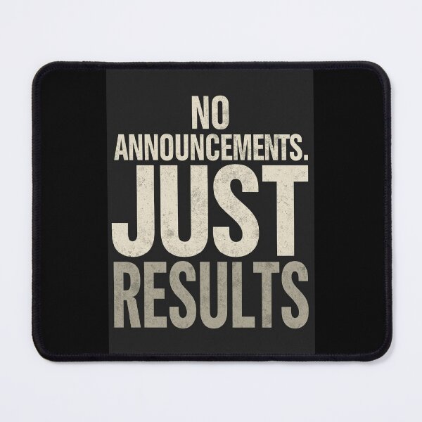 Item preview, No Announcements Just Results Wall Art | Discipline Mindset Poster | Minimalist Print designed and sold by NatureNinja.