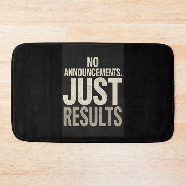 Item preview, No Announcements Just Results Wall Art | Discipline Mindset Poster | Minimalist Print designed and sold by NatureNinja.