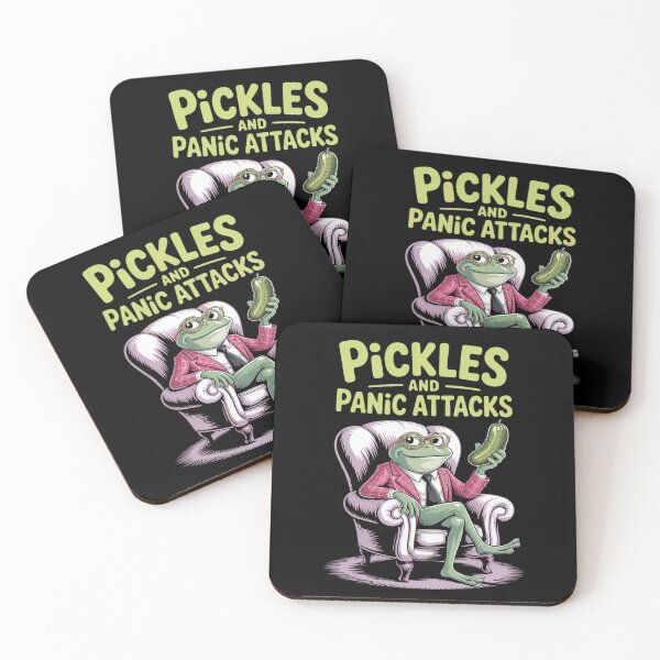Item preview, Pickles Panic Attacks Mental health Funny Frog designed and sold by Tatianamiobi.