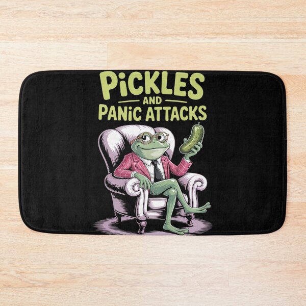 Item preview, Pickles Panic Attacks Mental health Funny Frog designed and sold by Tatianamiobi.