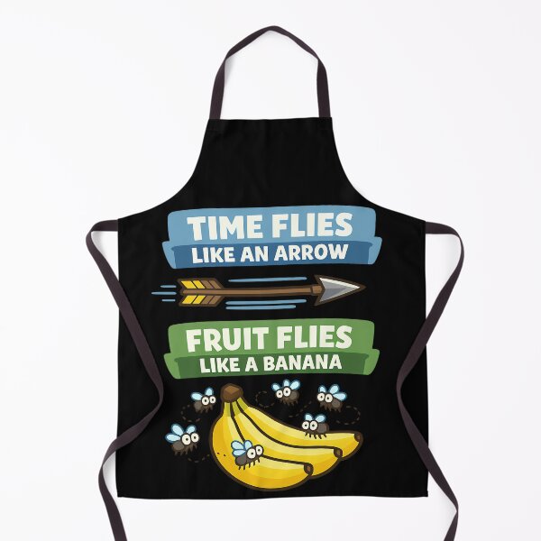 Item preview, Time Flies Like an Arrow Fruit Flies Like a Banana Funny Typography Design designed and sold by TeeTimeTreasure.
