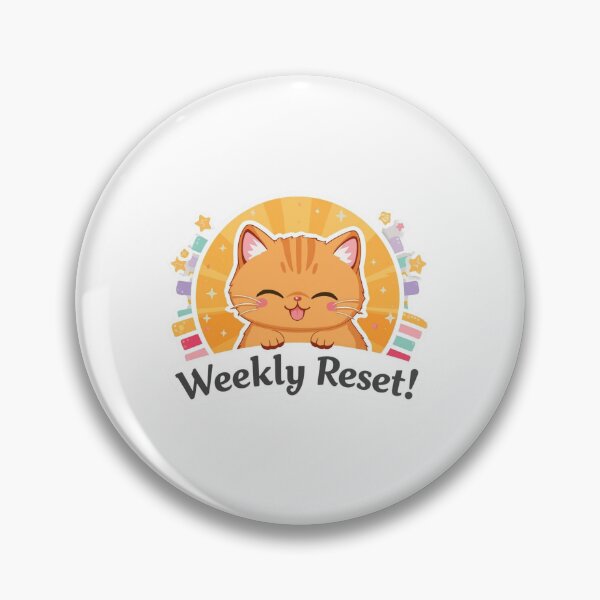 Item preview, Weekly Reset Cat Kawaii Planner Sticker designed and sold by OrikuStudio.