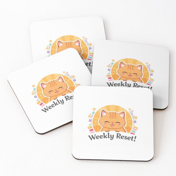 Item preview, Weekly Reset Cat Kawaii Planner Sticker designed and sold by OrikuStudio.