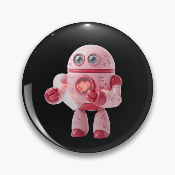 Item preview, Cute Pink Robot Holding Heart designed and sold by kunsuriyapaisan Paranee.