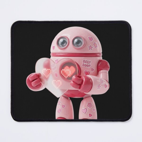 Item preview, Cute Pink Robot Holding Heart designed and sold by kunsuriyapaisan Paranee.