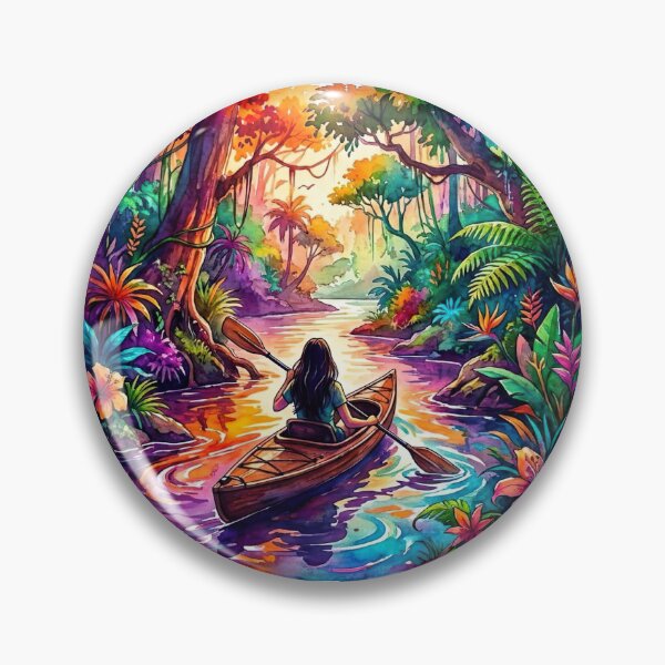 Item preview, Solo Kayaking girl Floating through Paradise designed and sold by Hiking & Happiness.