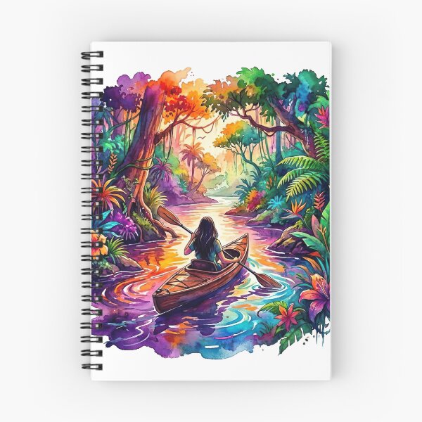 Item preview, Solo Kayaking girl Floating through Paradise designed and sold by Hiking & Happiness.
