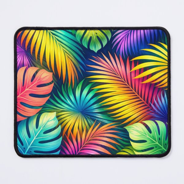 Item preview, Colorful Palm Leaves Tropical Pattern designed and sold by Myra365Art.