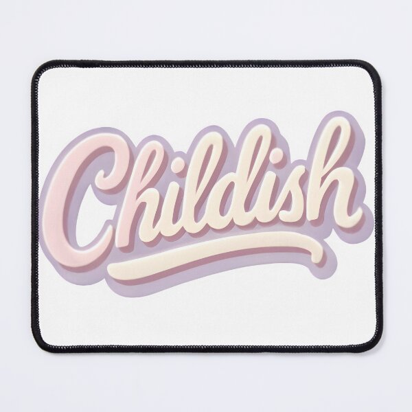 Item preview, Childish- typography designed and sold by Jiyahh.