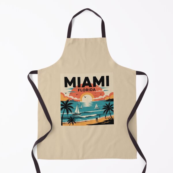 Item preview, Miami Florida Retro Surf - Vintage Sunset Art - Coastal Beach designed and sold by CircinusStore.