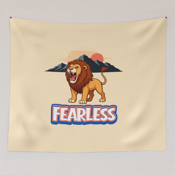 Item preview, Fearless Mountain Lion - Wild Nature Spirit Illustration designed and sold by Basma Store.
