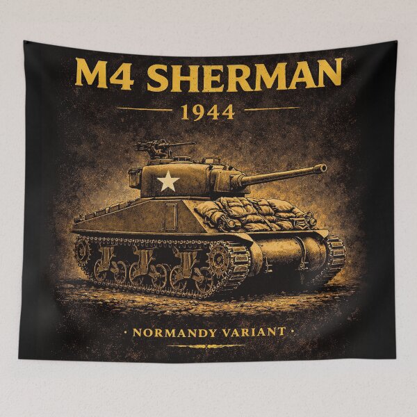 Item preview, M4 Sherman Tank WWII Military Art designed and sold by Retr0Tshirts.