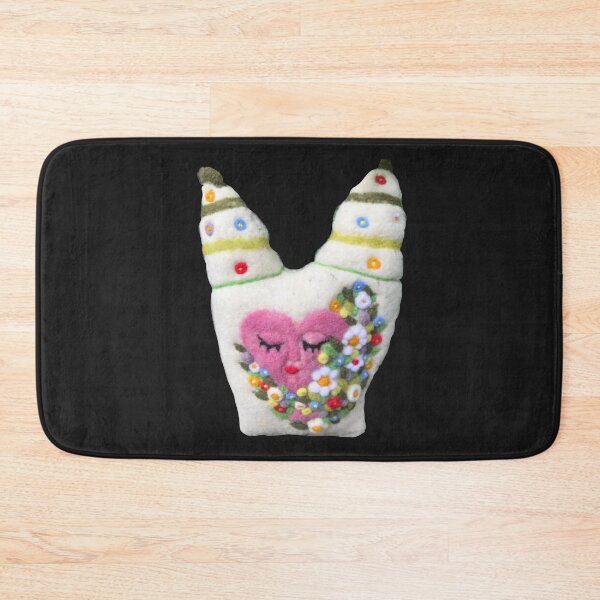 Item preview, horned felt figure Borbeth with flowers designed and sold by creaphyl28.