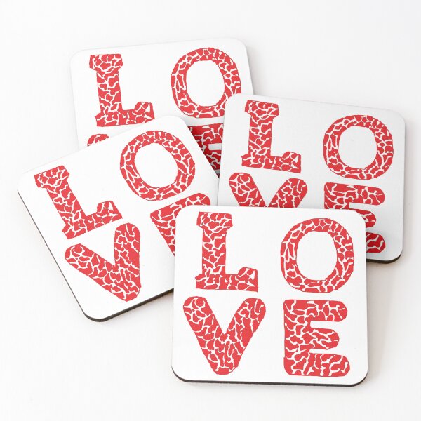 Item preview, Abstract Red Cells LOVE Typography  designed and sold by Tanlyco.