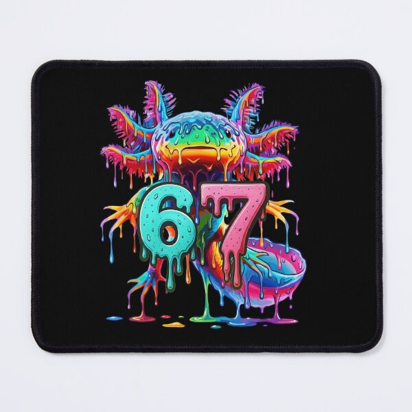 Item preview, Psychedelic Axolotl 67 Six Seven Birthday Drip Art designed and sold by LashondaGreen89.