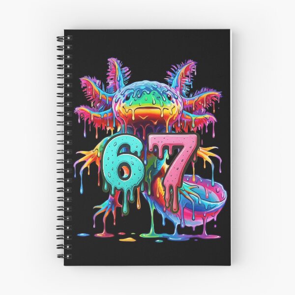 Item preview, Psychedelic Axolotl 67 Six Seven Birthday Drip Art designed and sold by LashondaGreen89.