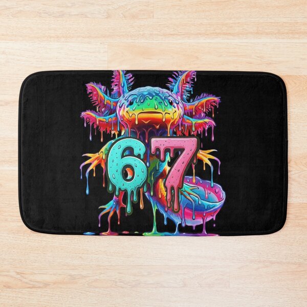 Item preview, Psychedelic Axolotl 67 Six Seven Birthday Drip Art designed and sold by LashondaGreen89.