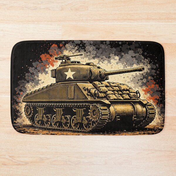 Item preview, M4 Sherman Tank WWII Military Art designed and sold by Retr0Tshirts.