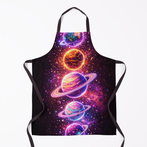 Item preview, Neon Cosmic Planets Alignment designed and sold by Lunara Glow.