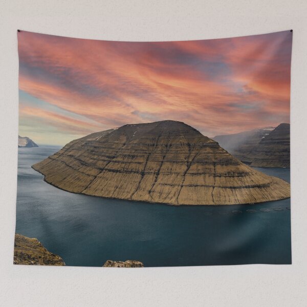 Item preview, Sunset over the Faroe Islands – Nordic magic designed and sold by Mauswohn.