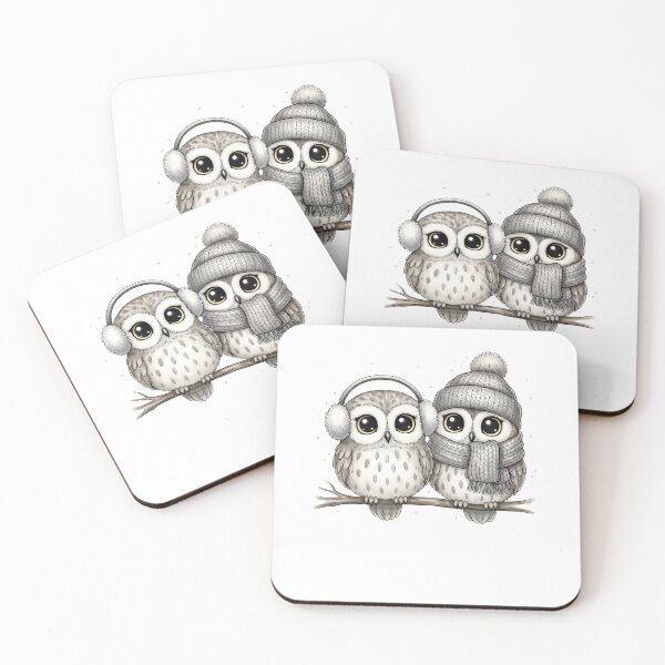 Item preview, Cozy Winter Owls on a Branch designed and sold by aaljone007.