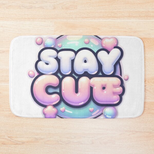 Item preview, Stay Cute Pastel Bubble Typography designed and sold by Saurabh86.