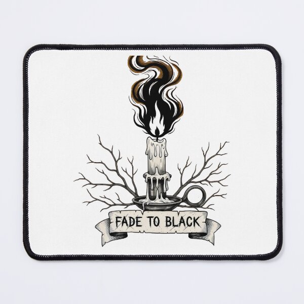 Item preview, Gothic Candle Flame Art – Fade to Black, Memento Mori Melting Wax Dark Academia Illustration designed and sold by Luminari Creations.