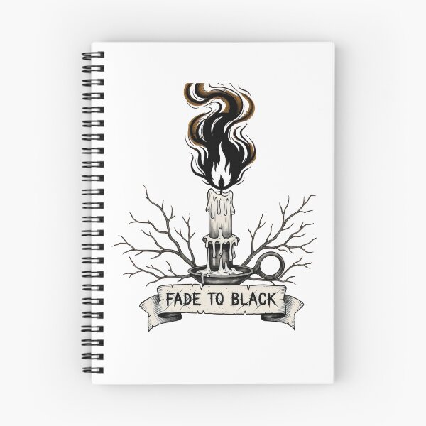 Item preview, Gothic Candle Flame Art – Fade to Black, Memento Mori Melting Wax Dark Academia Illustration designed and sold by Luminari Creations.