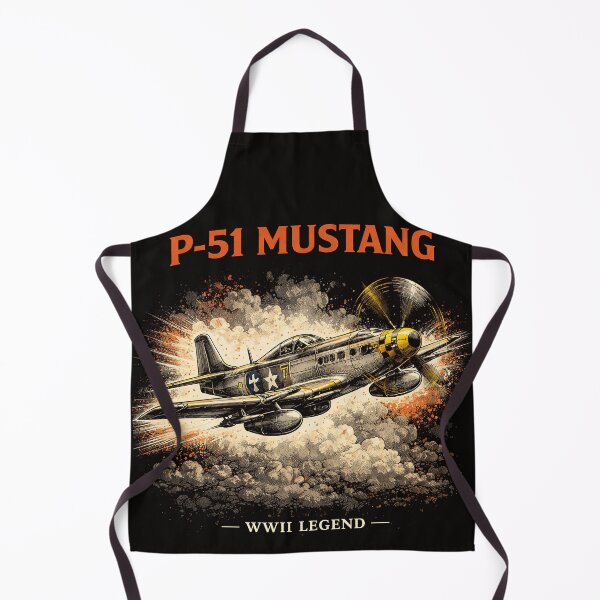 Item preview, Vintage P‑51 Mustang WWII Fighter Aircraft Art designed and sold by Retr0Tshirts.