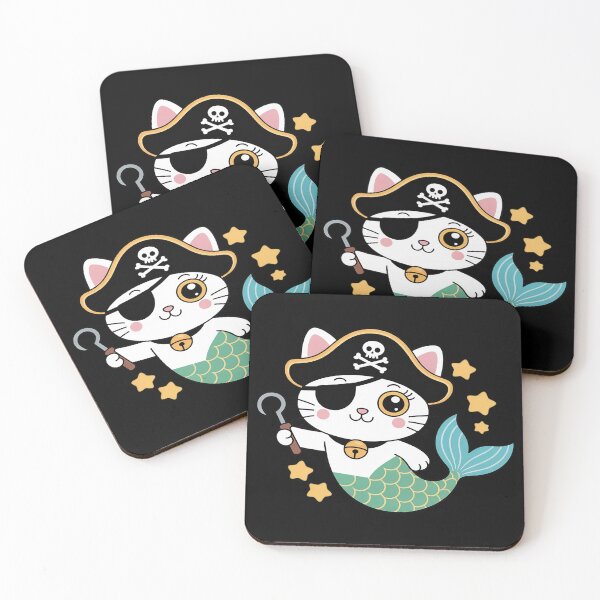 Item preview, Pirate Mermaid Cat Cats Lover Kitten Pet Owner designed and sold by Voidbinder.