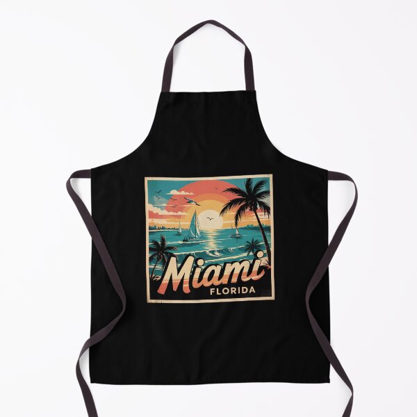 Item preview, Miami Florida Retro Sunset - Vibrant Sailboats - Vintage Coastal designed and sold by CircinusStore.