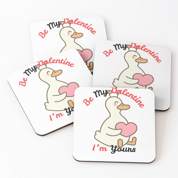 Item preview, Be My ValetIne I'm Yours | Cute Blushing Duck designed and sold by SolSel ⭐⭐⭐⭐⭐.