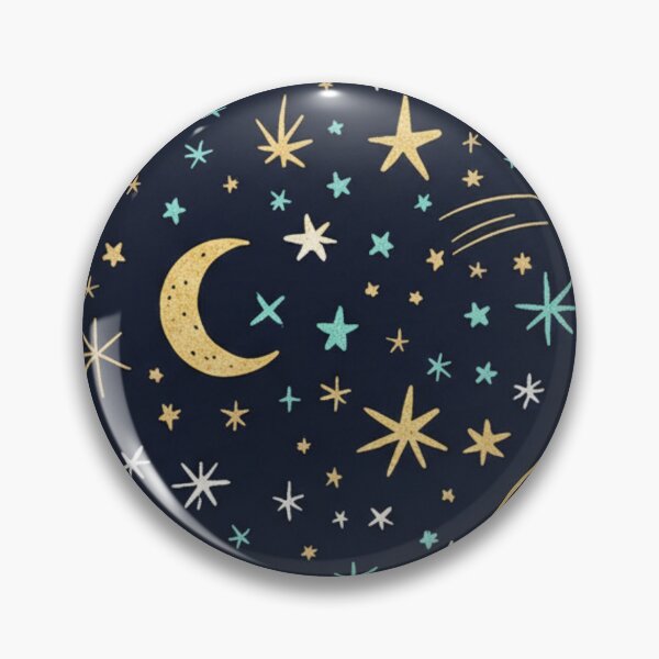 Item preview, Midnight Stardust & Golden Moons Glittery Moon and Star Chart designed and sold by ZyVoAli.