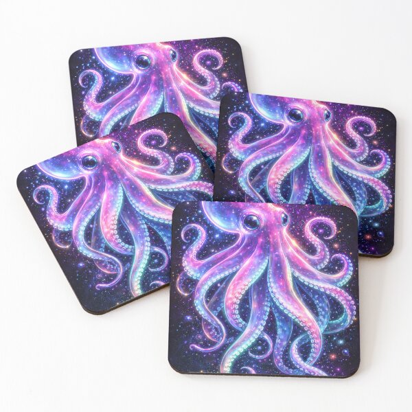 Item preview, Cosmic Neon Octopus designed and sold by Lunara Glow.