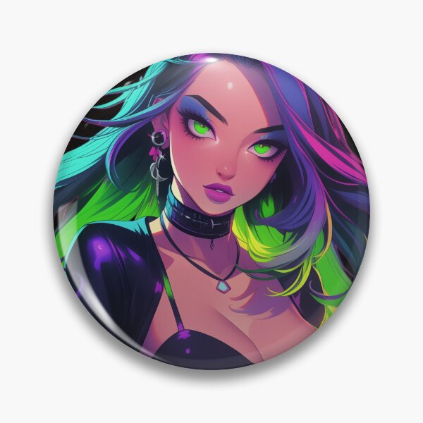 Item preview, rainbow anime girl designed and sold by CursedbyLilith.