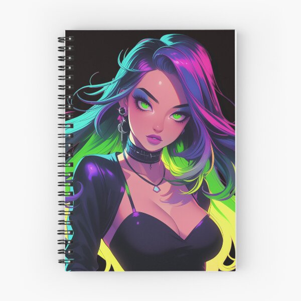 Item preview, rainbow anime girl designed and sold by CursedbyLilith.