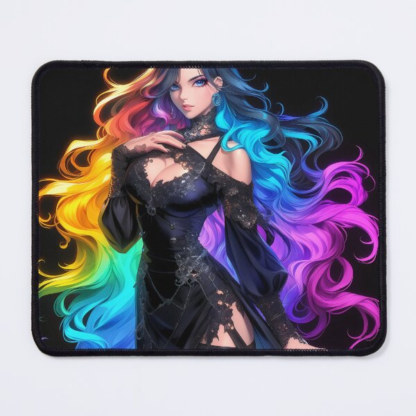 Item preview, rainbow anime girl designed and sold by CursedbyLilith.