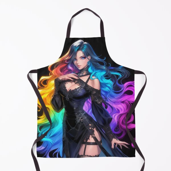 Item preview, rainbow anime girl designed and sold by CursedbyLilith.