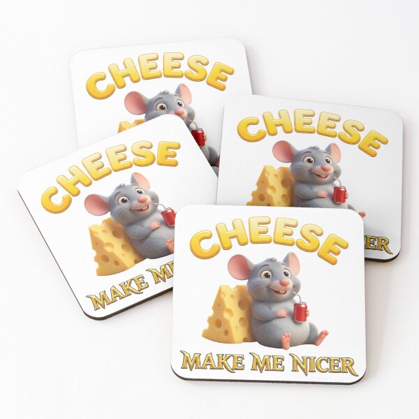 Item preview, Cute Chubby Zippy Mouse With Cheese Typography designed and sold by Zippy Creation.