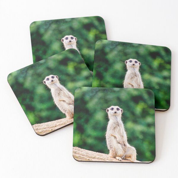 Item preview, The Little Sentinel - Upright Sitting Meerkat Wildlife Portrait designed and sold by leonwoods.