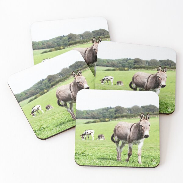 Item preview, Countryside Wanderer - Soulful Donkey Walking in a Summer Meadow designed and sold by leonwoods.