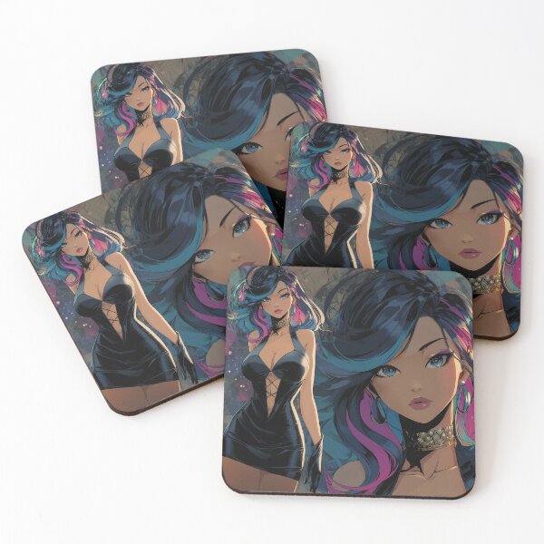 Item preview, bi anime girl designed and sold by CursedbyLilith.