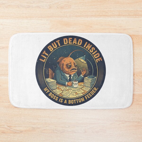 Item preview, Lit But Dead Inside Anglerfish – Funny Corporate Burnout 90s Vintage Graphic designed and sold by FakeJoo.