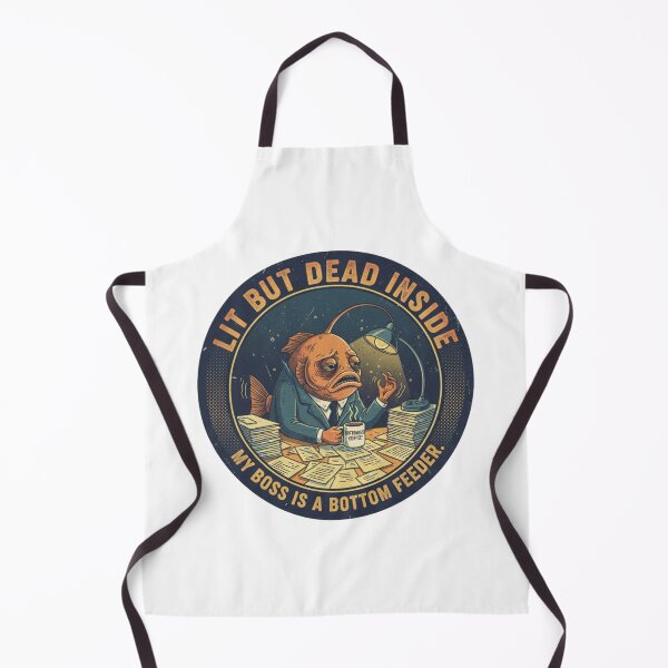 Item preview, Lit But Dead Inside Anglerfish – Funny Corporate Burnout 90s Vintage Graphic designed and sold by FakeJoo.