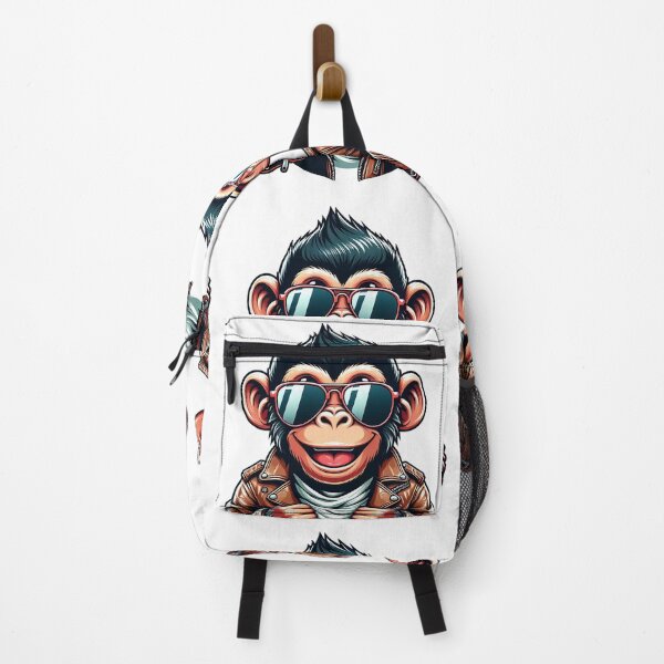 Item preview, Monkey Cool: Cool Chimpanzee Vibes, Leather Jacket, Shades designed and sold by Arte Cartoon From TagTeam Group.