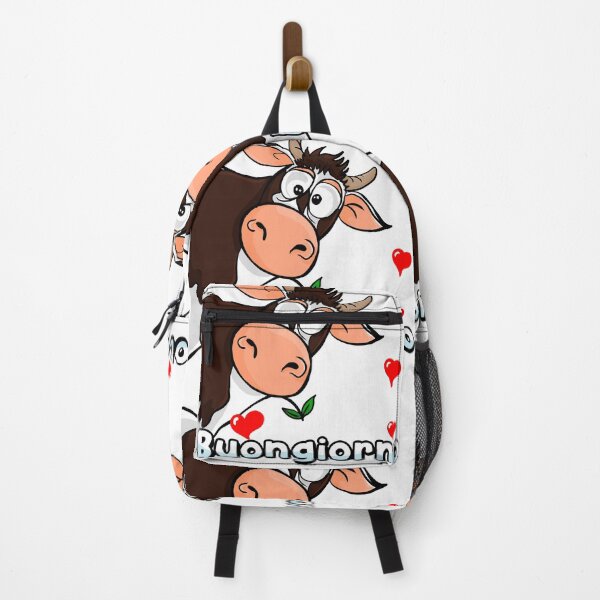 Item preview, Mucca Curiosa Curiosly Cow: Morning Moos: Whimsical Cartoon Cow Wishing a 70s-style Good Morning designed and sold by Arte Cartoon From TagTeam Group.