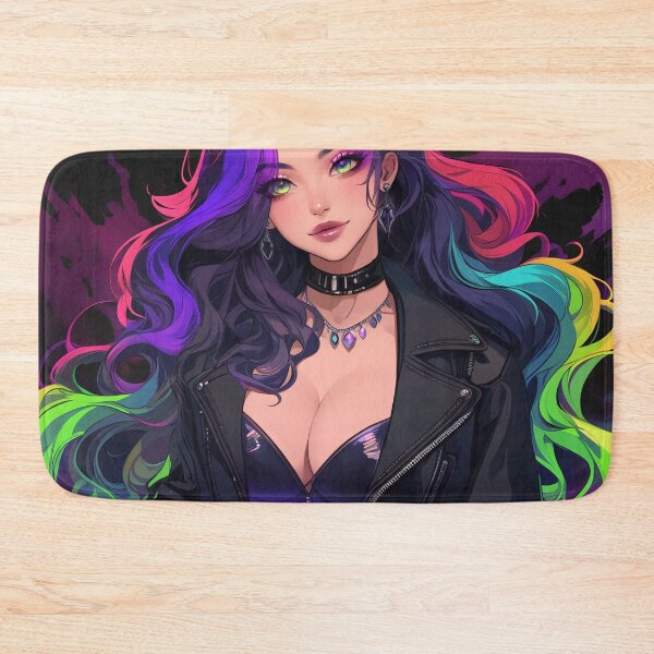 Item preview, rainbow anime girl designed and sold by CursedbyLilith.