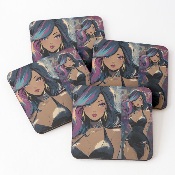 Item preview, bi anime girl designed and sold by CursedbyLilith.