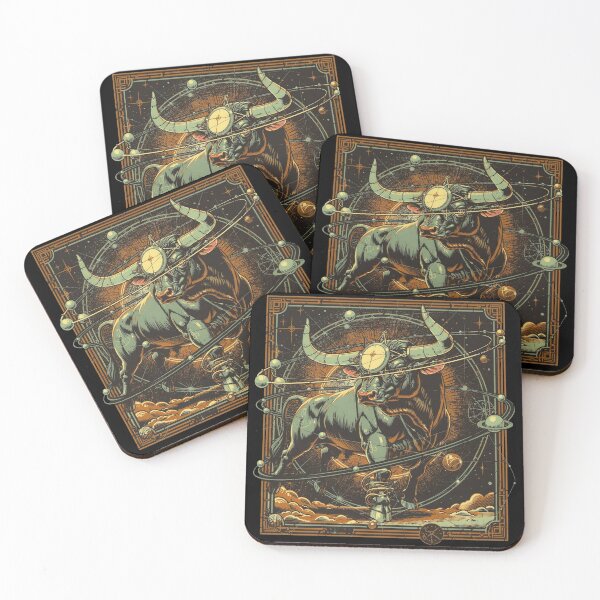 Item preview, Taurus Mercury Retro Astrology Bull – Cosmic Zodiac Occult Art designed and sold by onlin3boutiqu3.